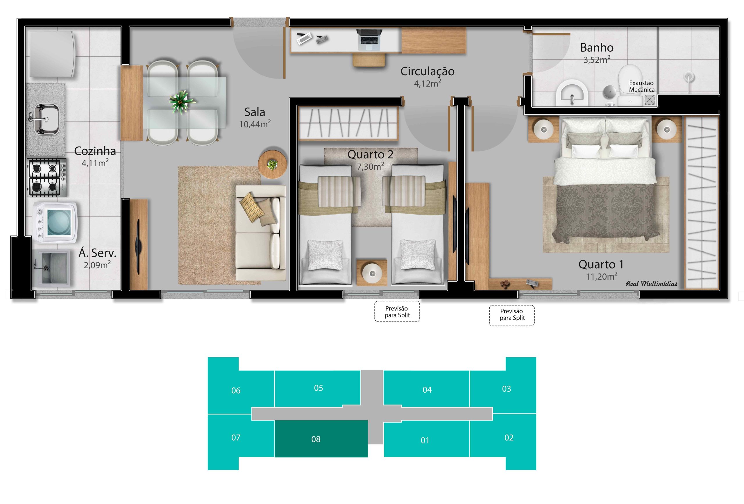 Imagem Apartamento com 2 Quartos à Venda, 48 m² em Santa Paula II - Vila Velha
