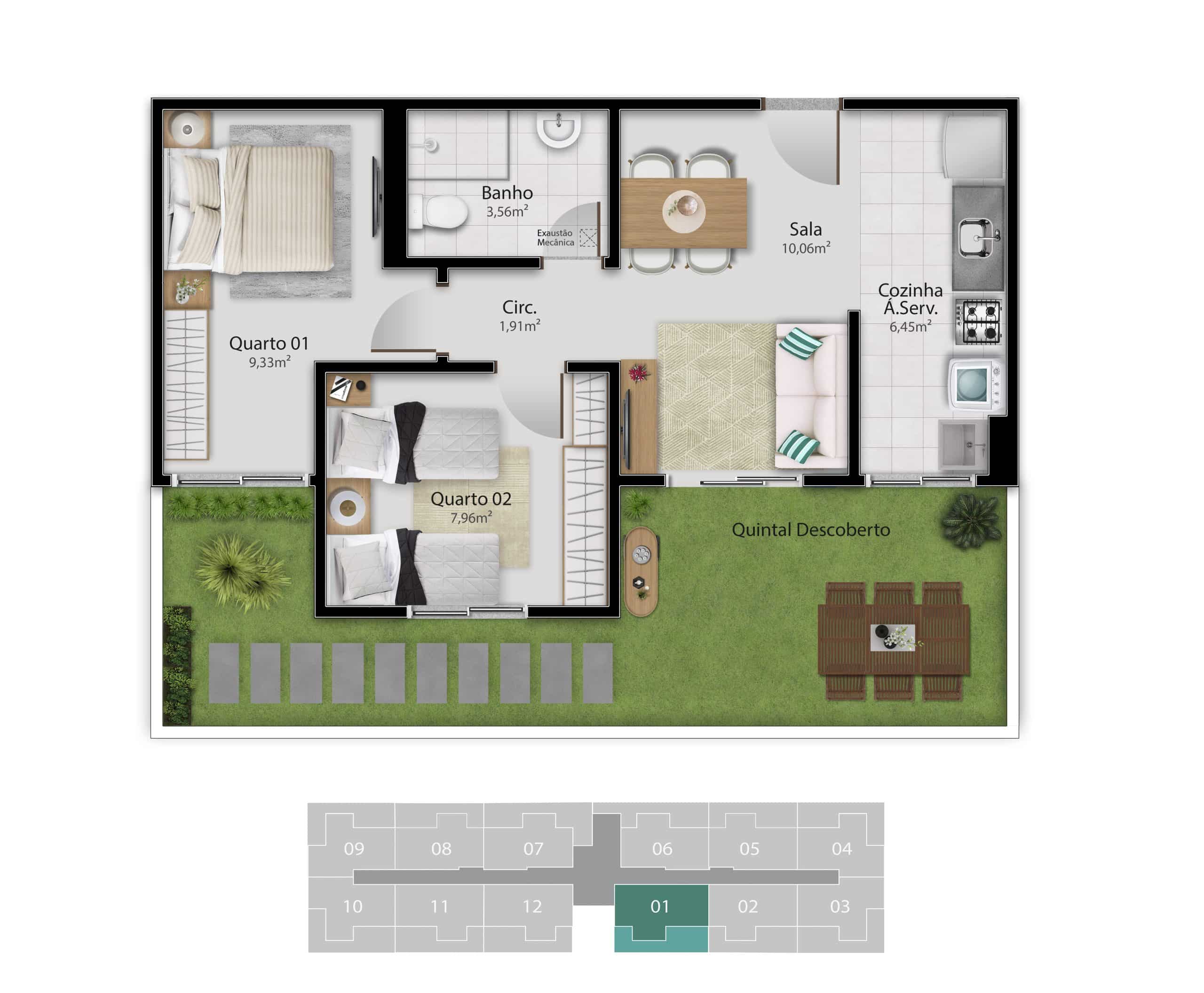 Imagem Apartamento com 2 Quartos à Venda, 48 m² em Rio Marinho - Vila Velha