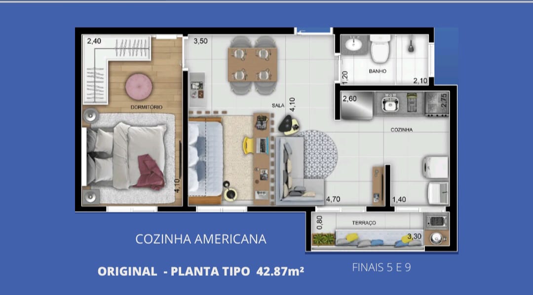Imagem Apartamento com 2 Quartos à Venda, 42 m²em Vila Yolanda - Osasco