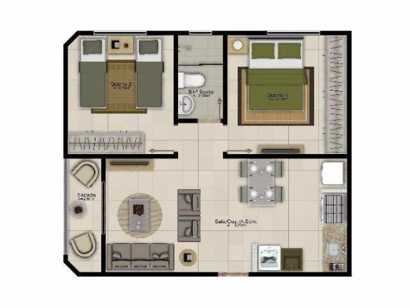 Imagem Apartamento com 2 Quartos à Venda, 49 m² em Tenoné - Belém Imagem Apartamento com 2 Quartos à Venda, 49 m² em Tenoné - Belém