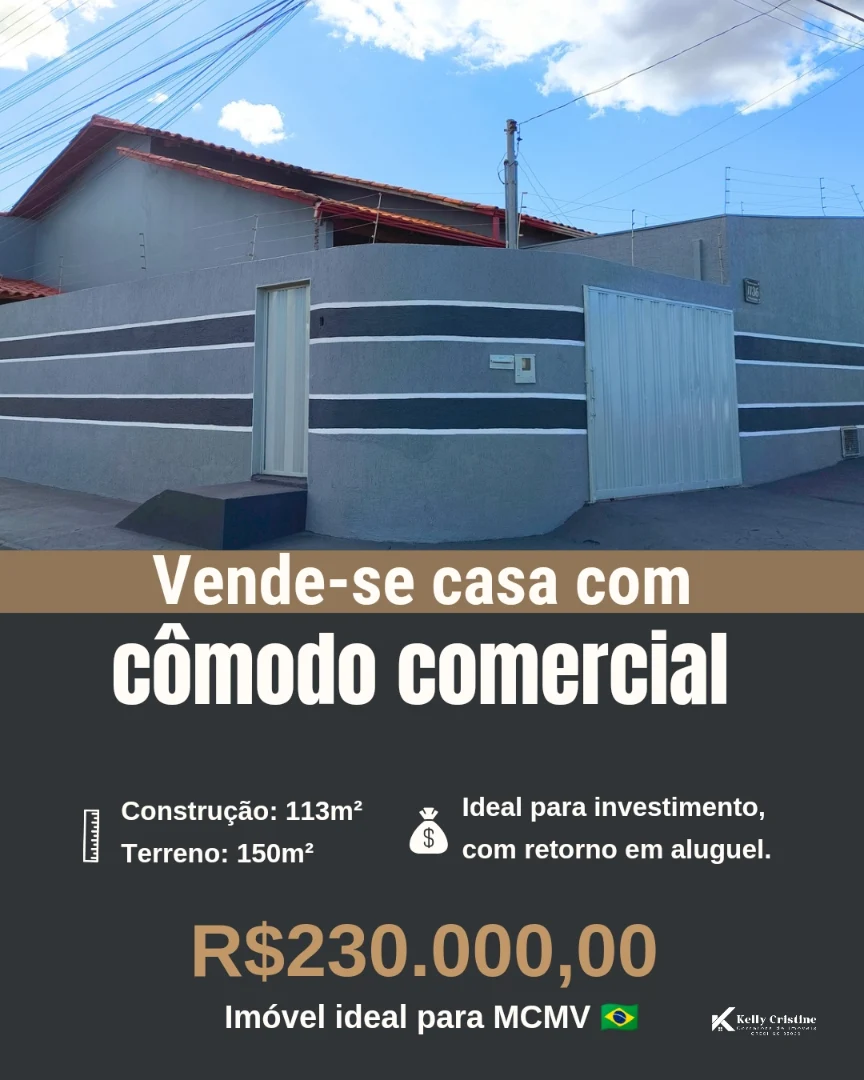 Casa com 3 Quartos à Venda, 113 m²em Vila Dona Erondina - Catalão