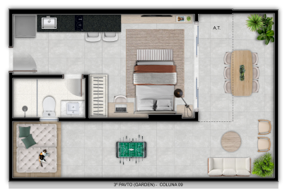 Imagem Studio com 1 Quarto à Venda, 33 m² em Itapuã - Vila Velha