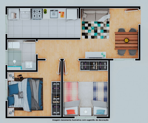 Imagem Apartamento com 2 Quartos à Venda, 47 m² em Botujuru - Mogi das Cruzes Imagem Apartamento com 2 Quartos à Venda, 47 m² em Botujuru - Mogi das Cruzes