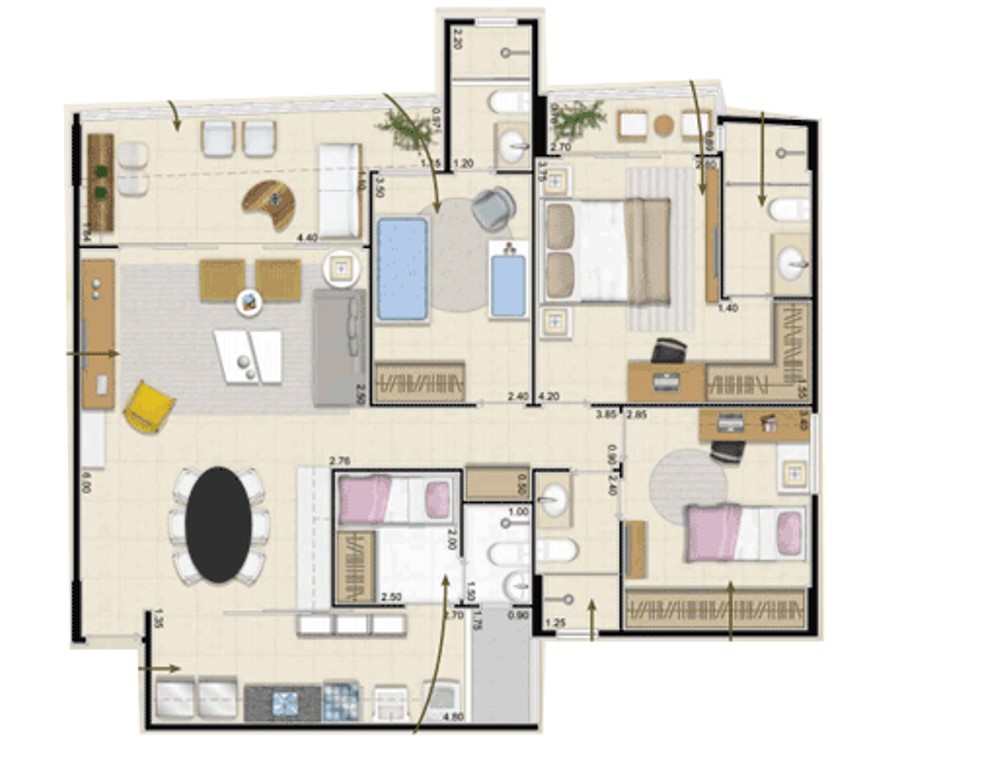 Imagem Apartamento com 3 Quartos à Venda, 105 m² em Cambeba - Fortaleza Imagem Apartamento com 3 Quartos à Venda, 105 m² em Cambeba - Fortaleza