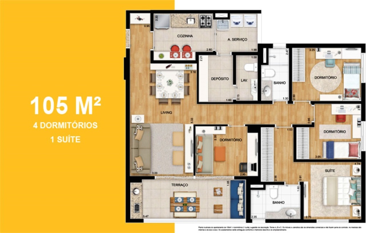 Imagem Apartamento com 4 Quartos à Venda, 105 m² em Centro - Diadema