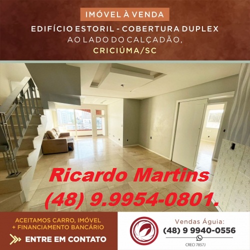 Imagem Cobertura com 3 Quartos à Venda, 291 m² em Centro - Criciúma Imagem Cobertura com 3 Quartos à Venda, 291 m² em Centro - Criciúma