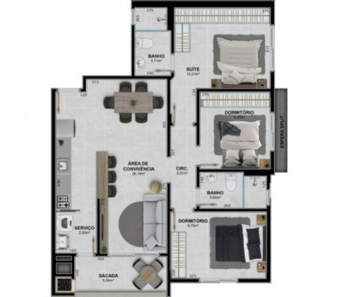Imagem Apartamento com 3 Quartos à Venda, 87 m² em Brasília - Criciúma Imagem Apartamento com 3 Quartos à Venda, 87 m² em Brasília - Criciúma