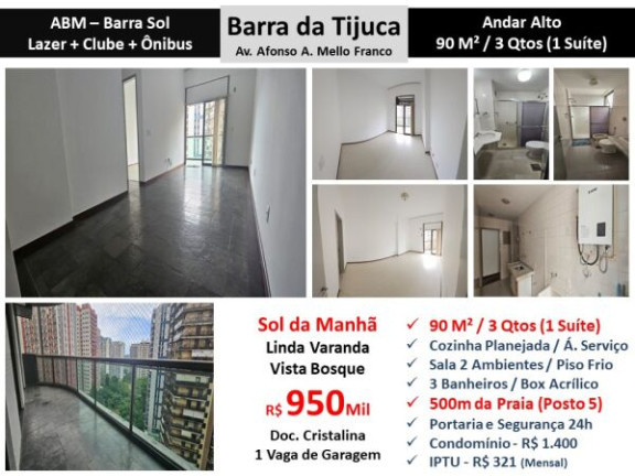 Imagem Apartamento com 3 Quartos à Venda, em Barra da Tijuca - Rio de Janeiro Imagem Apartamento com 3 Quartos à Venda, em Barra da Tijuca - Rio de Janeiro