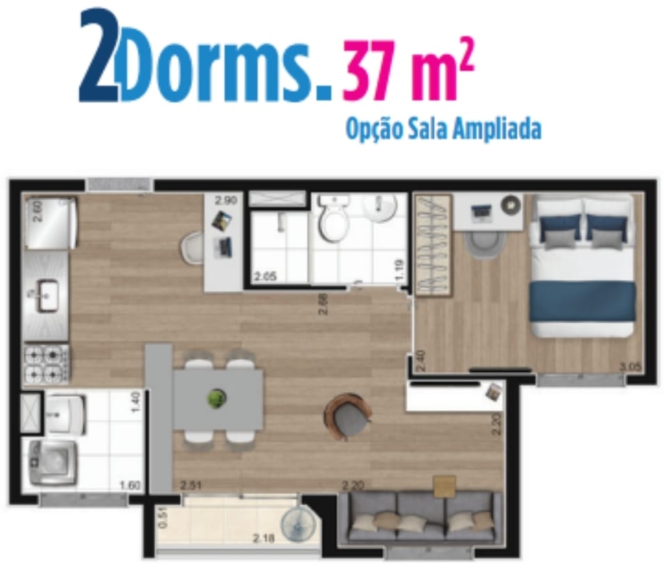 Imagem Apartamento com 2 Quartos à Venda, 37 m²em Barra Funda - São Paulo