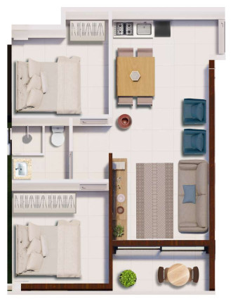 Imagem Apartamento com 1 Quarto à Venda, 25 m² em Praia dos Carneiros - Tamandaré