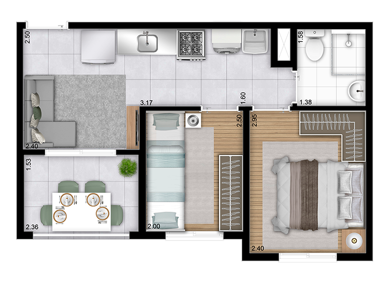 Imagem Apartamento com 2 Quartos à Venda ou Temporada, 33 m²em Parque Industrial Tomas Edson - São Paulo