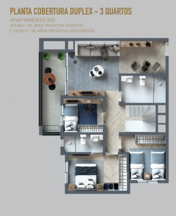 Imagem Cobertura com 3 Quartos à Venda, 158 m² em Juvevê - Curitiba Imagem Cobertura com 3 Quartos à Venda, 158 m² em Juvevê - Curitiba