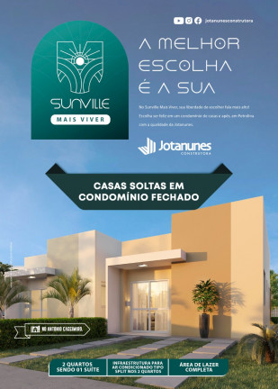 Imagem Casa de Condomínio com 2 Quartos à Venda, 46 m² em Antônio Cassimiro - Petrolina Imagem Casa de Condomínio com 2 Quartos à Venda, 46 m² em Antônio Cassimiro - Petrolina
