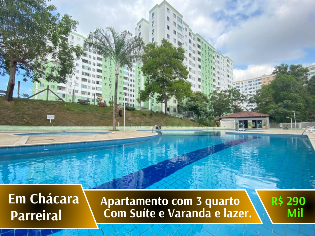 Apartamento com 3 Quartos à Venda, 68 m²em Chácara Parreiral - Serra