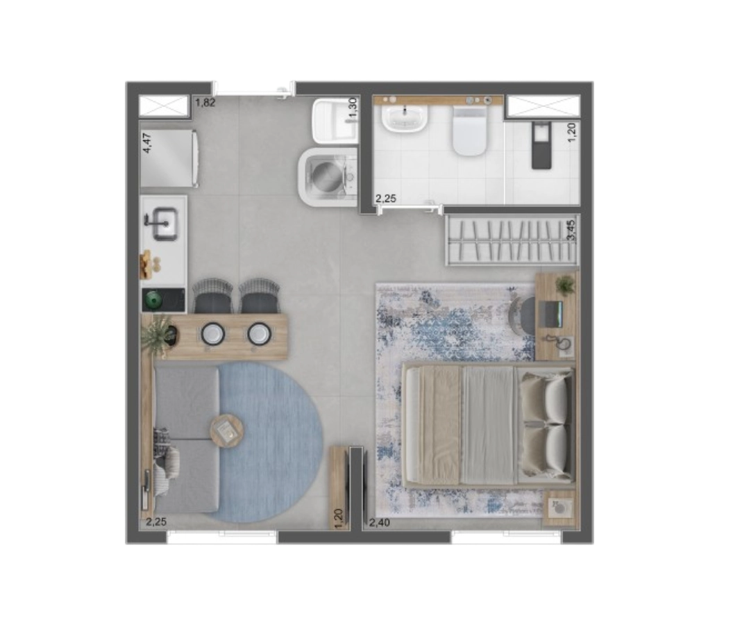 Imagem Apartamento com 1 Quarto à Venda, 24 m² em Veloso - Osasco