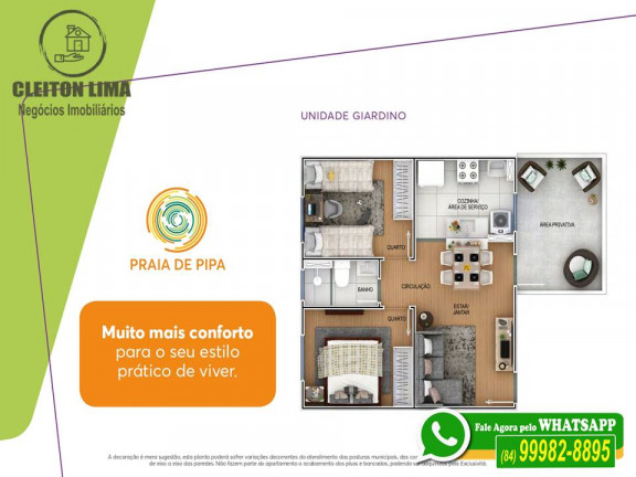 Imagem Apartamento com 2 Quartos à Venda, 42 m² em Nova Parnamirim - Parnamirim