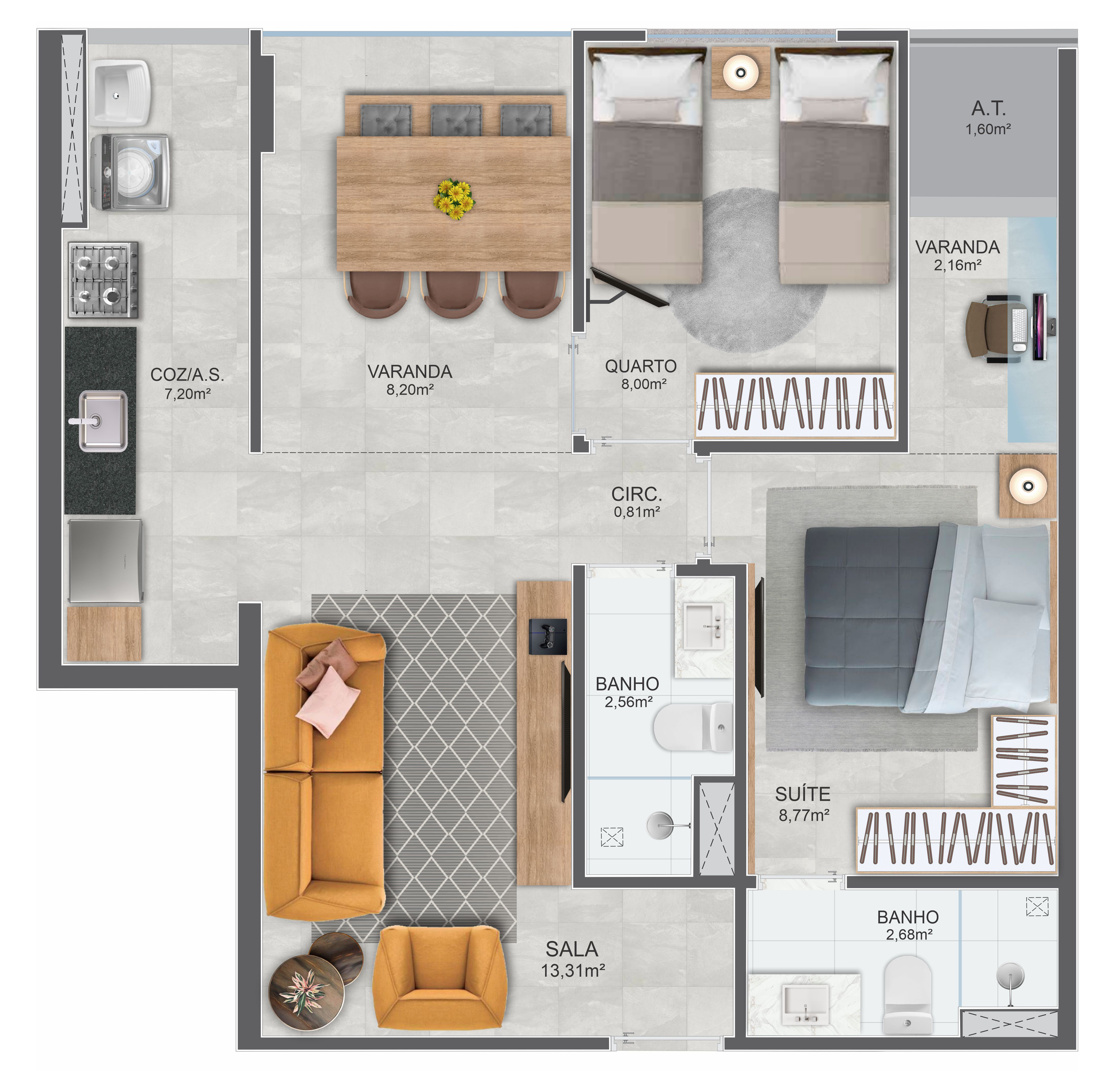 Imagem Apartamento com 2 Quartos à Venda, 60 m² em Praia da Costa - Vila Velha