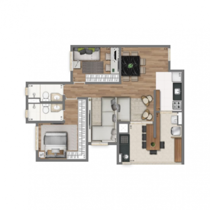 Imagem Apartamento com 2 Quartos à Venda, 60 m² em Vila Mazzei - São Paulo