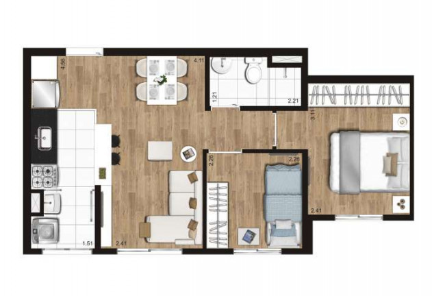 Imagem Apartamento com 2 Quartos à Venda, 40 m² em Vila Marari - São Paulo
