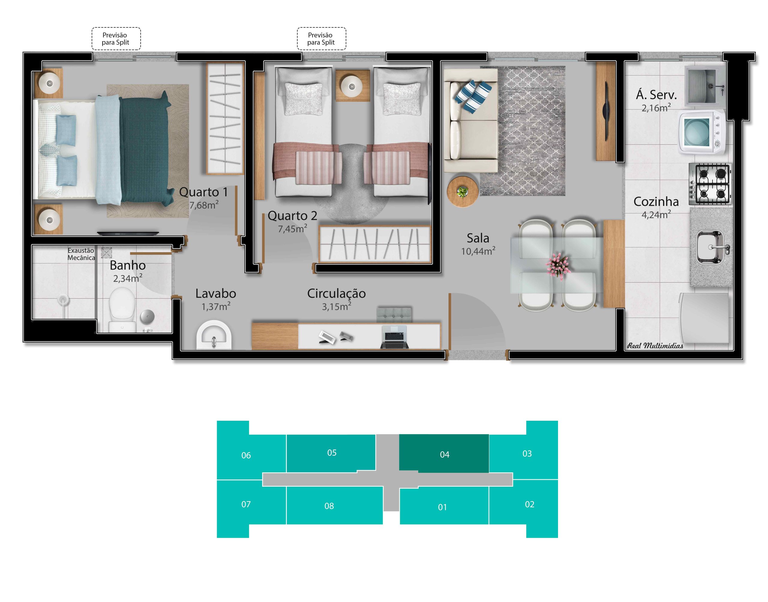 Imagem Apartamento com 2 Quartos à Venda, 48 m² em Santa Paula II - Vila Velha