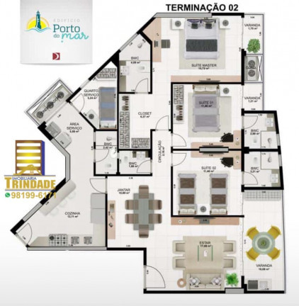 Imagem Apartamento com 4 Quartos à Venda, 141 m² em São Marcos - São Luís Imagem Apartamento com 4 Quartos à Venda, 141 m² em São Marcos - São Luís