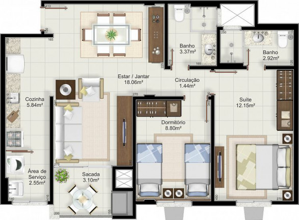 Imagem Apartamento com 3 Quartos à Venda, 77.740 m² em Centro - Balneário Rincão Imagem Apartamento com 3 Quartos à Venda, 77.740 m² em Centro - Balneário Rincão