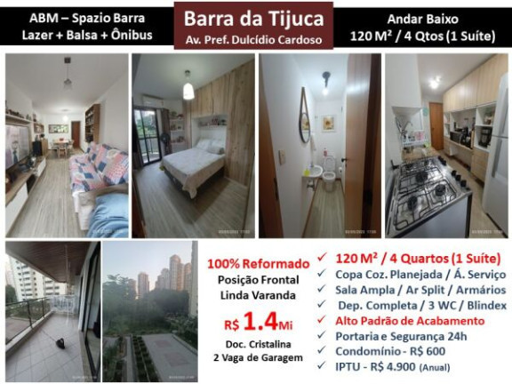 Apartamento com 4 Quartos à Venda,  em Barra da Tijuca - Rio de Janeiro