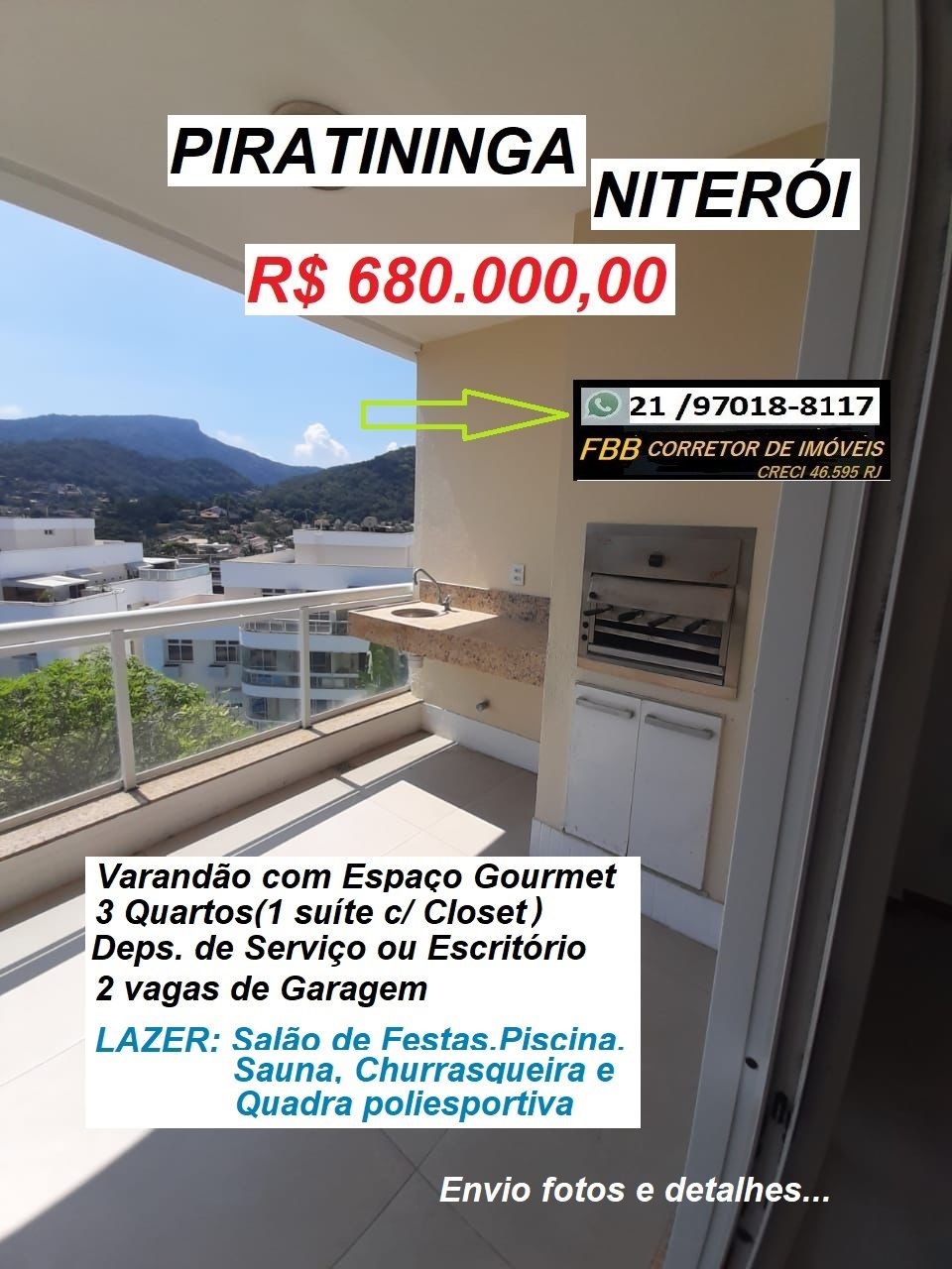 Imagem Apartamento com 3 Quartos à Venda, 120 m² em Piratininga - Niterói Imagem Apartamento com 3 Quartos à Venda, 120 m² em Piratininga - Niterói
