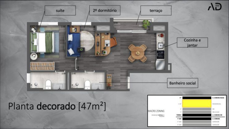 Imagem Apartamento com 2 Quartos à Venda, 47 m²em Chácara Santo Antônio (Zona Sul) - São Paulo