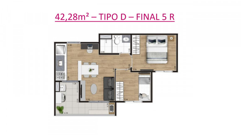 Imagem Studio com 2 Quartos à Venda, 43 m² em Belenzinho - São Paulo Imagem Studio com 2 Quartos à Venda, 43 m² em Belenzinho - São Paulo