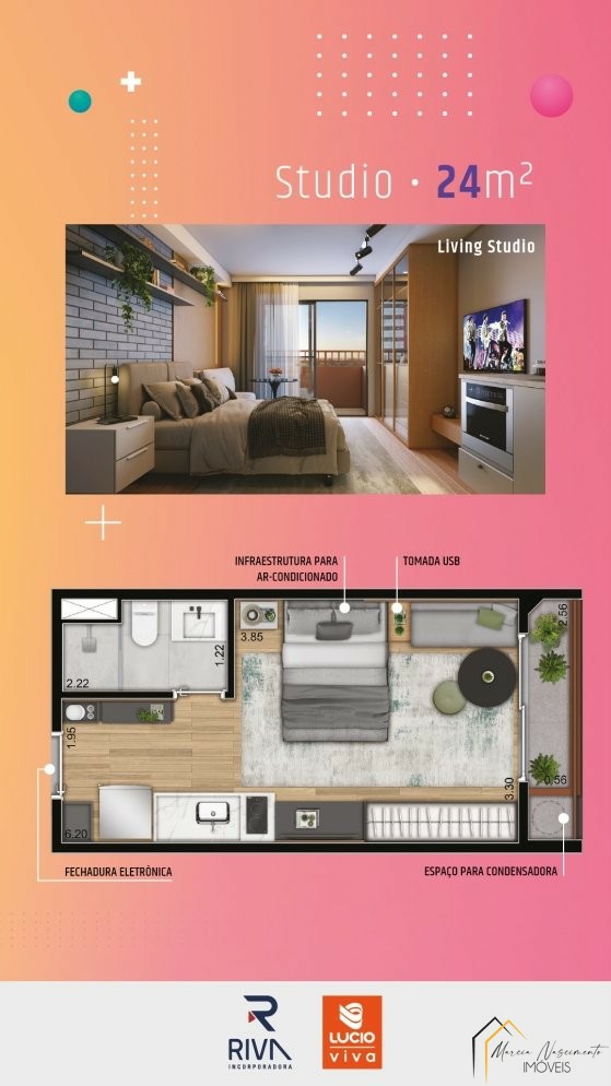 Imagem Apartamento com 1 Quarto à Venda, 28 m²em Vila São Pedro - Santo André
