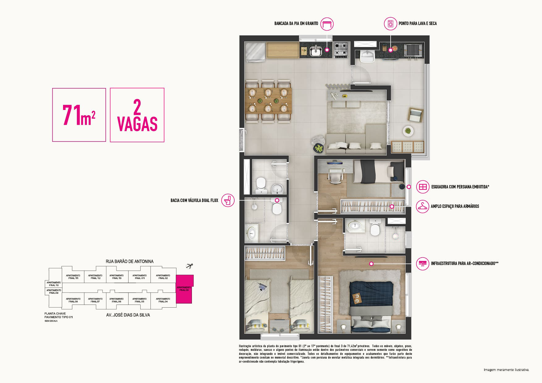 Imagem Apartamento com 2 Quartos à Venda, 58 m²em Jardim Júlio - Barueri