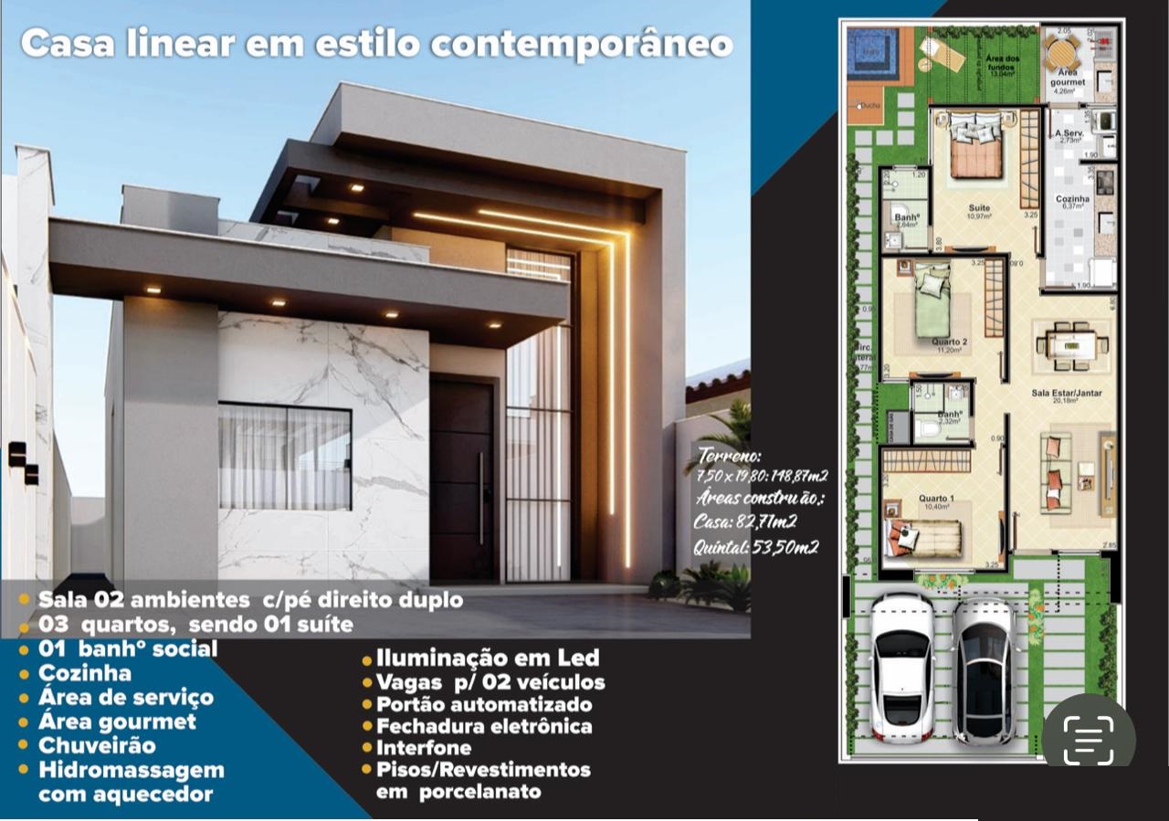 Imagem Casa com 3 Quartos à Venda, 100 m²em Parque Aurora - Campos dos Goytacazes