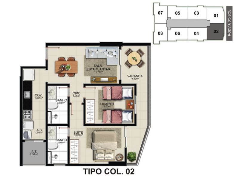 Imagem Apartamento com 2 Quartos à Venda, 65 m² em Praia de Itaparica - Vila Velha