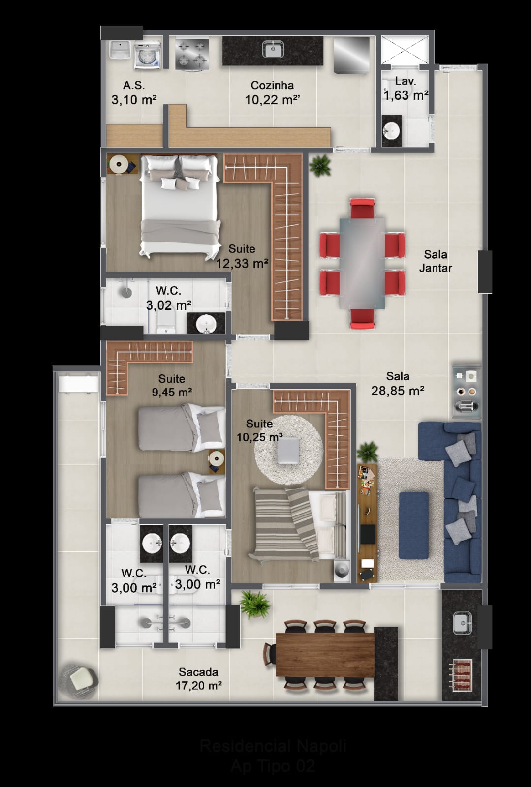 Imagem Apartamento com 3 Quartos à Venda, 121 m²em Guilhermina - Praia Grande Imagem Apartamento com 3 Quartos à Venda, 121 m²em Guilhermina - Praia Grande