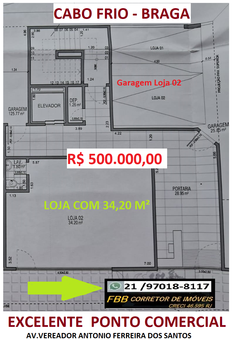 Imagem Loja à Venda, 35 m² em Braga - Cabo Frio