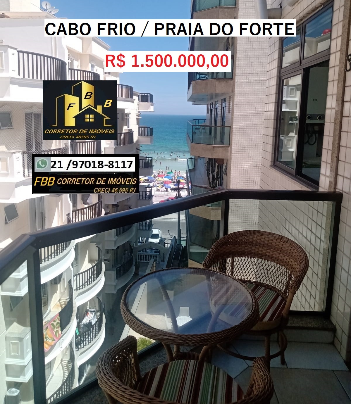 Apartamento com 3 Quartos à Venda, 122 m²em Centro - Cabo Frio