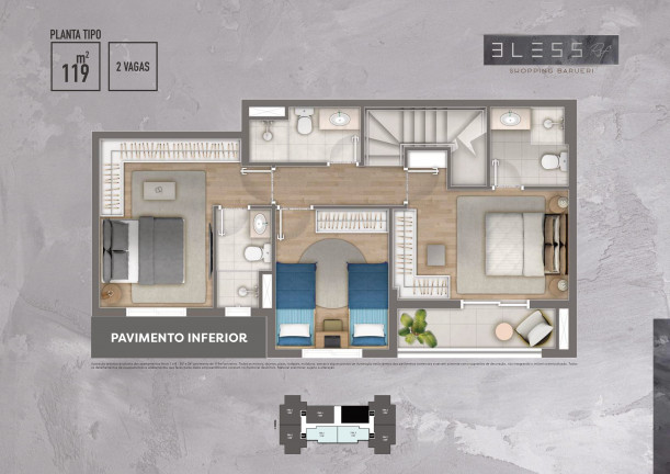 Imagem Apartamento com 3 Quartos à Venda, 119 m² em Nova Aldeinha/Aldeia - Barueri