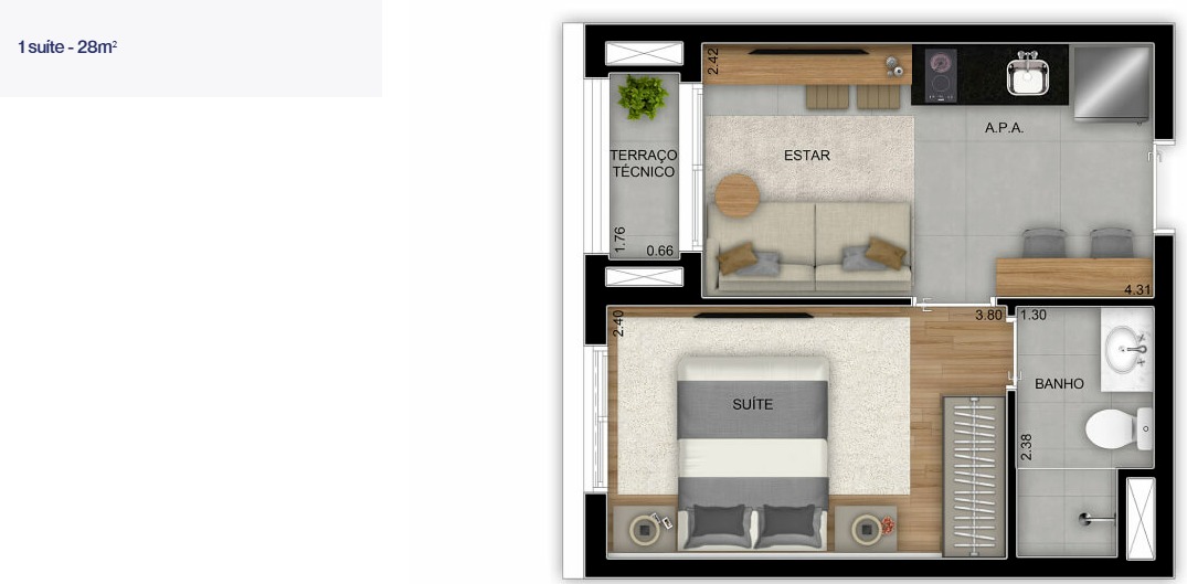 Imagem Studio com 1 Quarto à Venda, 28 m² em Jardim Prudência - São Paulo Imagem Studio com 1 Quarto à Venda, 28 m² em Jardim Prudência - São Paulo