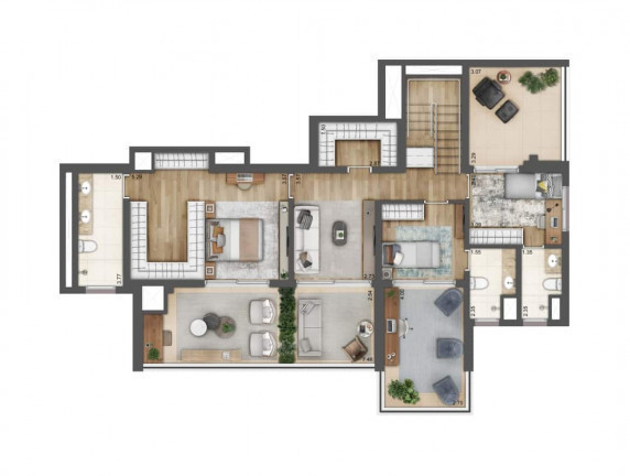 Imagem Cobertura com 3 Quartos à Venda, 258 m² em Jardim Aurélia - São Paulo