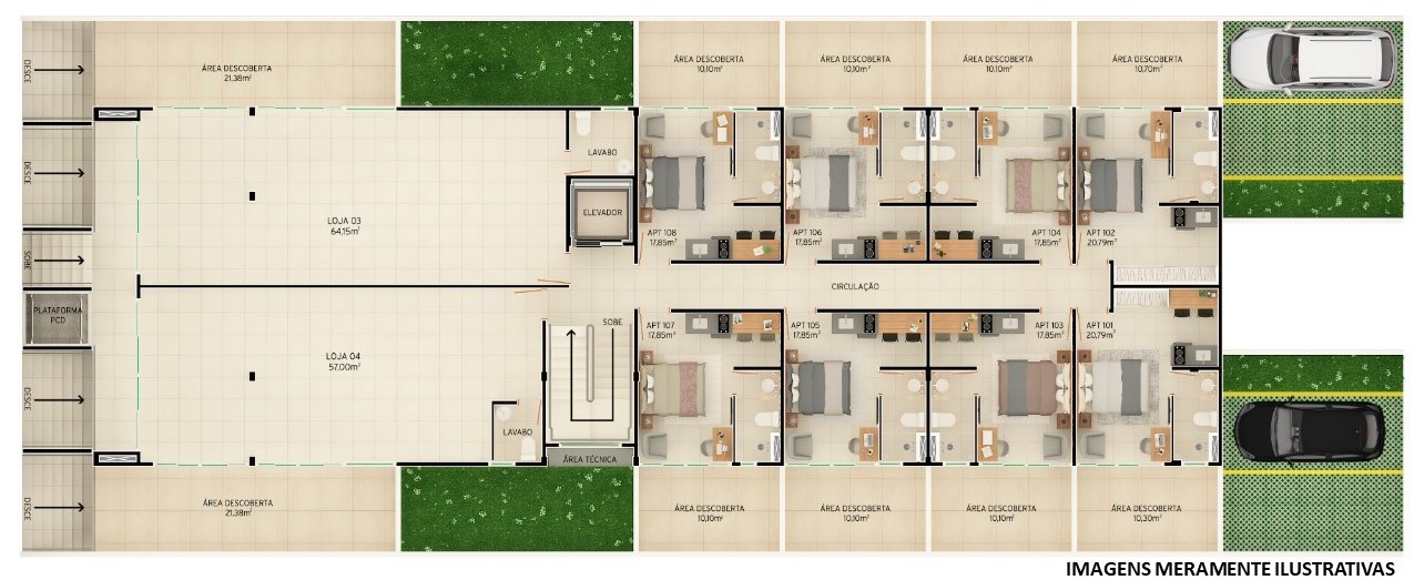 Imagem Loft com 1 Quarto à Venda, 19 m²em Intermares - Cabedelo