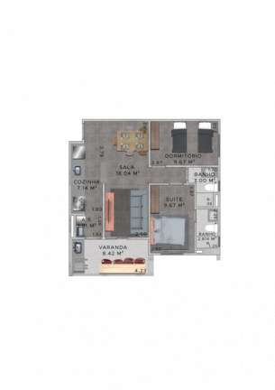 Imagem Apartamento com 1 Quarto à Venda, 53 m² em Real - Praia Grande