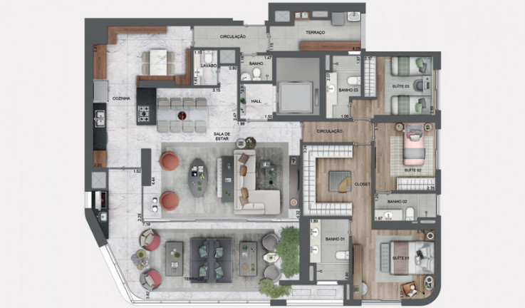 Imagem Apartamento com 3 Quartos à Venda, 196 m² em Chácara Santo Antônio (Zona Sul) - São Paulo