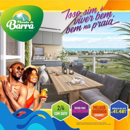 Apartamento com 2 Quartos à Venda, 59 m²em Mangabeiras - Barra dos Coqueiros