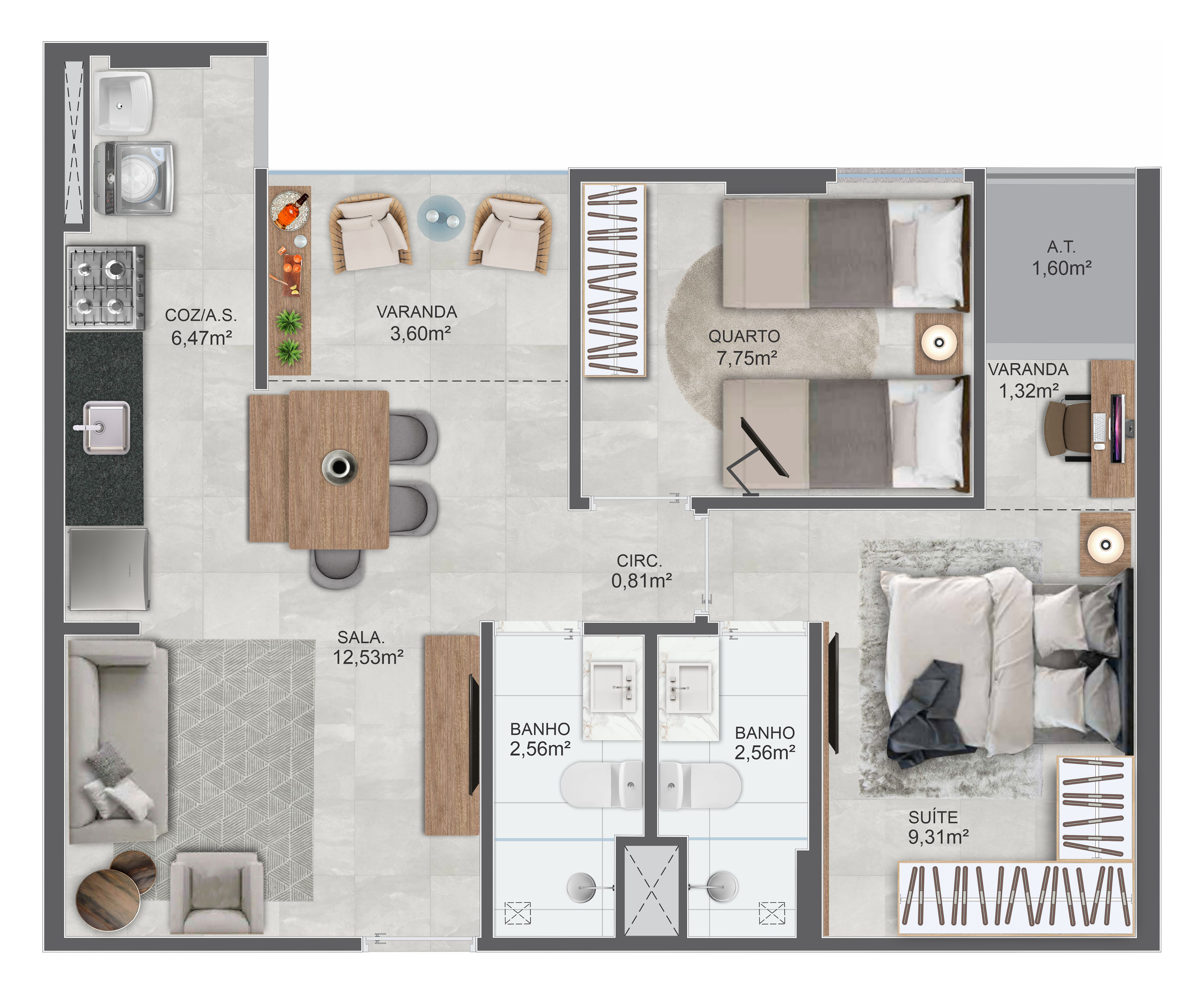 Imagem Apartamento com 2 Quartos à Venda, 60 m² em Praia da Costa - Vila Velha