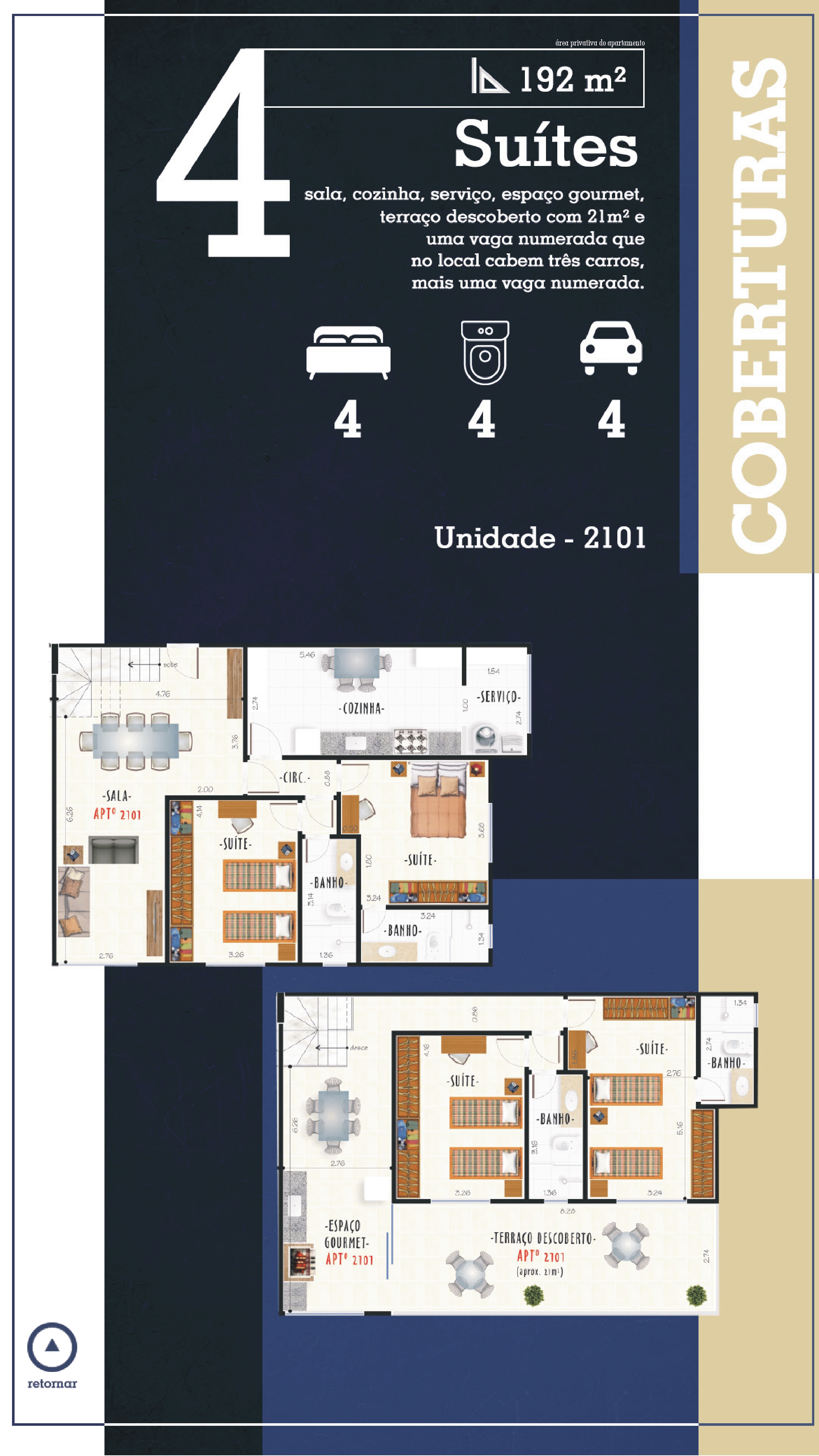 Imagem Cobertura com 3 Quartos à Venda, 131 m² em São Mateus - Juiz de Fora Imagem Cobertura com 3 Quartos à Venda, 131 m² em São Mateus - Juiz de Fora