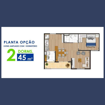 Imagem Apartamento com 2 Quartos à Venda, 45 m² em Quitaúna - Osasco