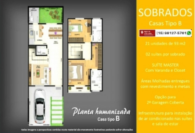 Imagem Casa de Condomínio com 2 Quartos à Venda, 93 m² em Jardim Simus - Sorocaba