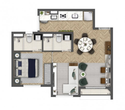 Imagem Apartamento com 2 Quartos à Venda, 45 m² em Vila Lídia - Campinas