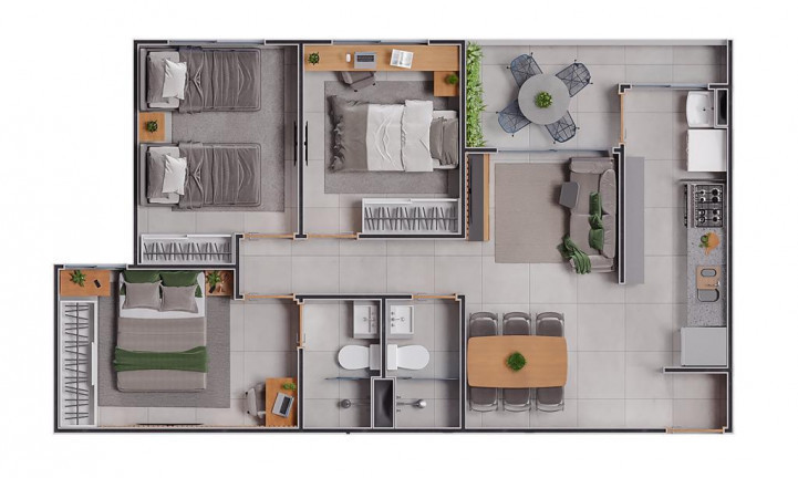 Imagem Apartamento com 3 Quartos à Venda,  em Ponta Negra - Manaus